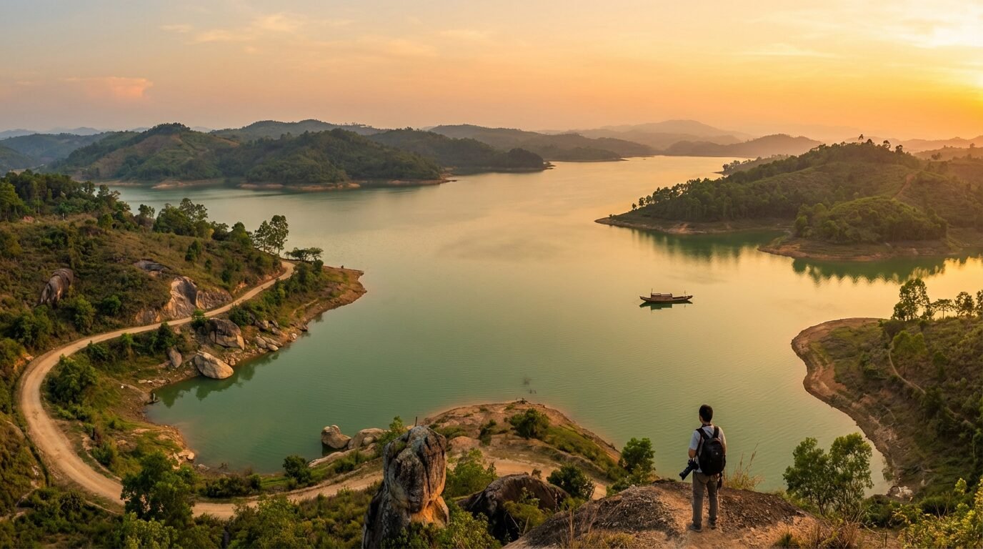Vista do Lago de Furnas no Sudoeste de Minas, região de Alpinópolis