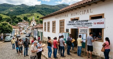 Prefeitura de Dom Joaquim abre concurso em Minas com 16 vagas para níveis fundamental, médio e superior e salário de até R$ 3.142,38