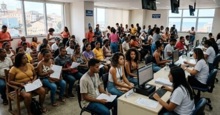 Salvador abre 403 vagas no Simm para segunda-feira, com 250 chances em telemarketing e oportunidades para jovem aprendiz, mulheres e PCD