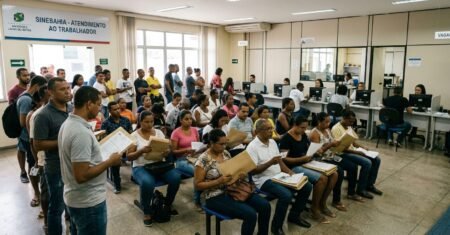 SineBahia abre dezenas de vagas em Salvador e Lauro de Freitas para segunda-feira, 30 de março de 2026, com salários de até R$ 4 mil