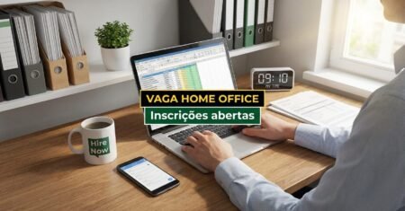 Vaga home office Assistente Administrativo na Hire Now, PJ, salário a combinar e horário de Nova York