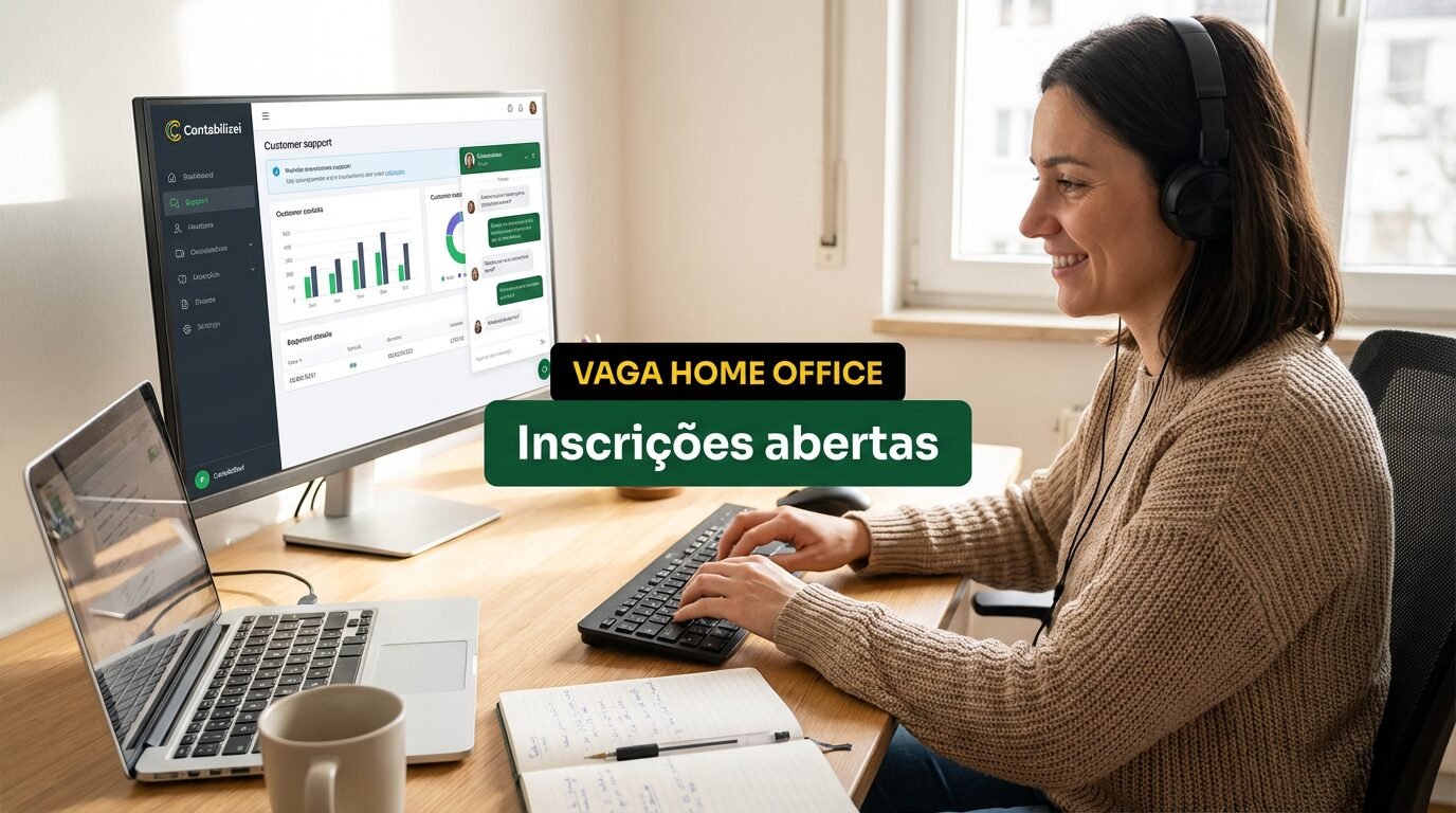 Vaga home office de assistente de atendimento na Contabilizei com benefícios