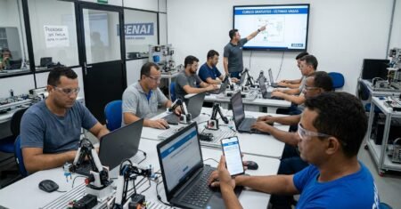 Várzea Grande corre para preencher vagas em cursos gratuitos do SENAI com turmas de 20 alunos, prioridade ao Ser Família e matrícula feita apenas pela internet