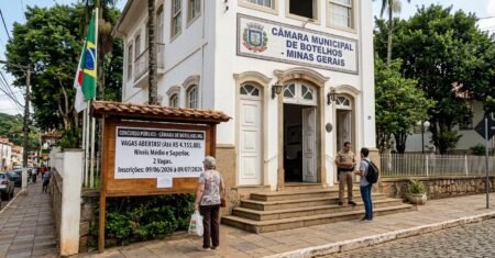 Concurso Câmara de Botelhos abre duas vagas em Minas Gerais com salários de até R$ 4,1 mil e prova prevista para agosto de 2026