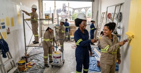 Cursos gratuitos da construção civil em Volta Redonda ajudam mulheres a vencer barreiras, ganhar renda e abrir espaço em um mercado ainda marcado por preconceito
