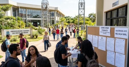 Ufob abre concurso para professor em várias áreas, oferece salários de até R$ 14,4 mil e acelera disputa por vagas até abril de 2026