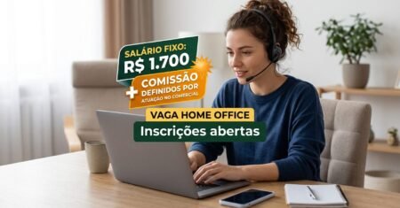 VS2A abre vaga home office para atendente de telemarketing com salário fixo de R$ 1.700, comissão e foco na área comercial