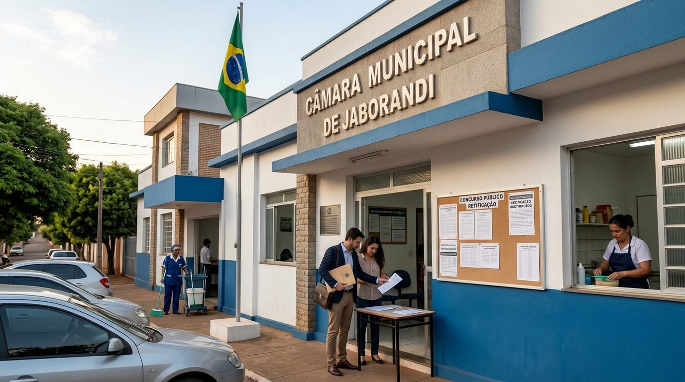 Concurso da Câmara Municipal de Jaborandi SP tem 3 vagas após retificação no edital e salário inicial de até R$ 6,6 mil