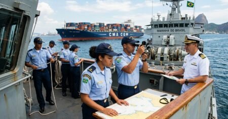 Marinha abre 368 vagas de nível médio em concurso nacional com formação paga, atuação em navios mercantes e salário de R$ 7.988 após o curso