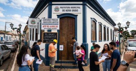 Prefeitura de Nova União-MG lança concurso com 71 vagas, salários de até R$ 4.699,50 e prazos curtos para inscrição e pedido de isenção