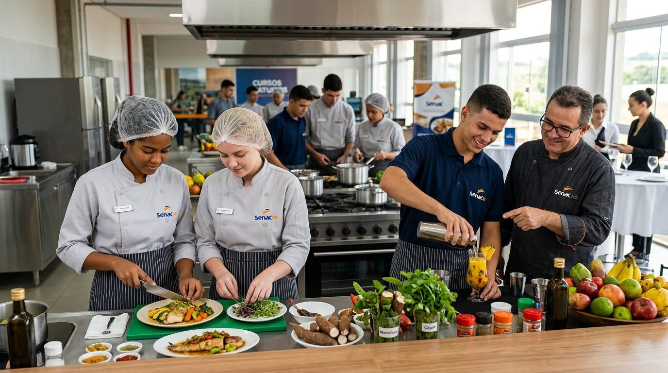 Senac MS abre 1,4 mil vagas em cursos profissionalizantes gratuitos nas áreas de moda, gastronomia, estética, tecnologia e gestão em Mato Grosso do Sul
