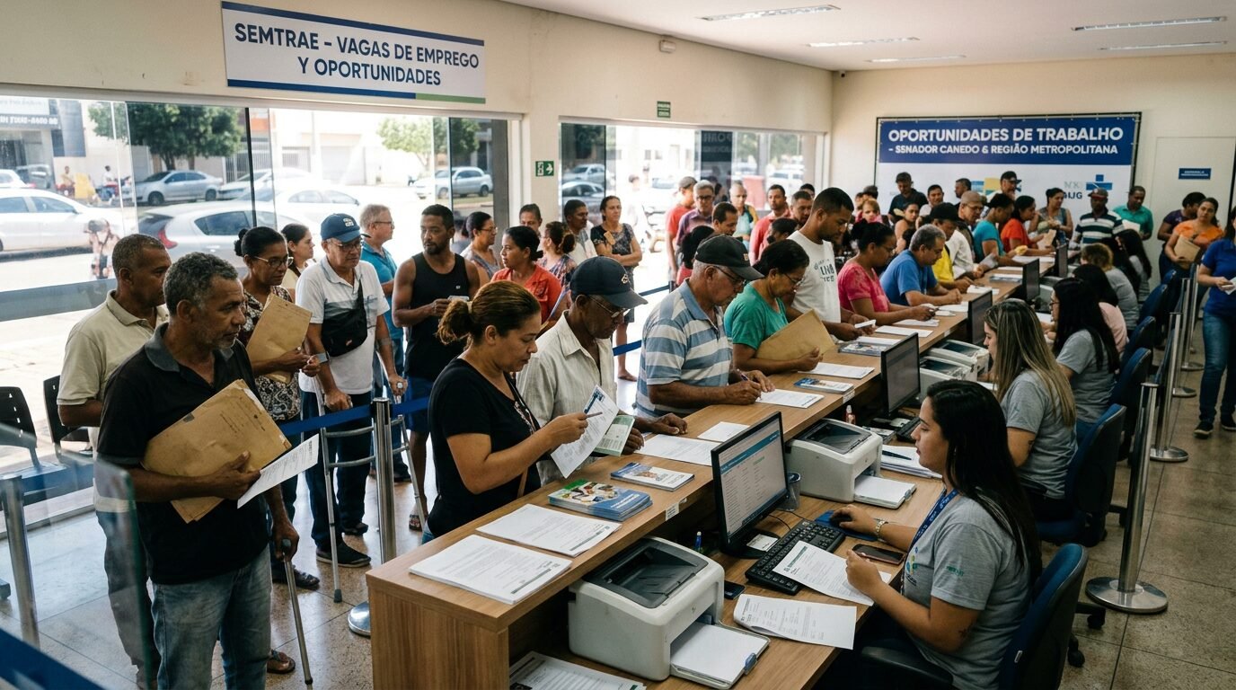 Senador Canedo abre quase 1.600 vagas de emprego até 29 de maio com oportunidades para ensino fundamental, superior e PCD